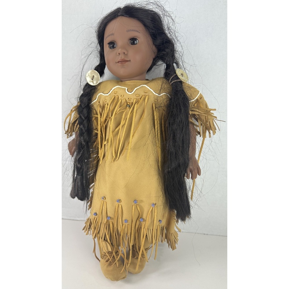 American Girl Kaya Doll Brown Eyes Brown Straight Hair 18" Medium Native 2017 - Picture 3 of 13